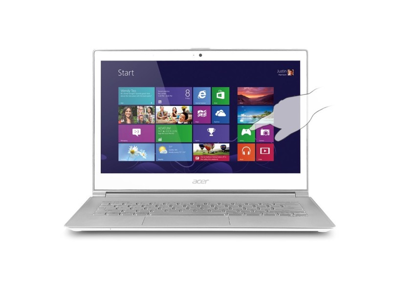 Ultrabook Acer Aspire S7 Intel Core i7 3517U 3ª Geração 4 GB de RAM SSD 128 GB LED 13,3" Touchscreen Windows 8 S7-391-9604