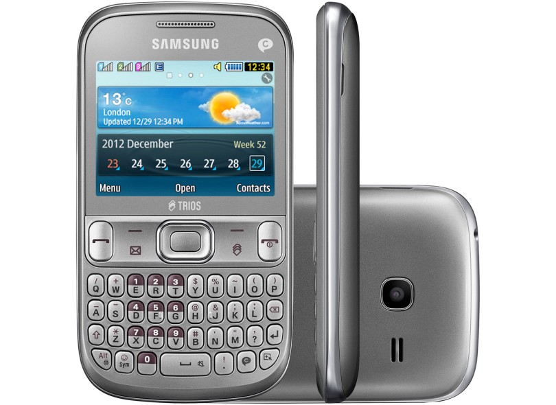 Celular Samsung Ch@t 333 Trios GT-S3333 Câmera 2,0 MP 3 Chips