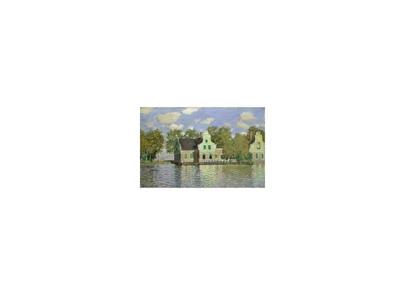 Casa no Rio Zaan em Zaandam (1871) - Claude Monet - 50x78 - Tela Canvas ...