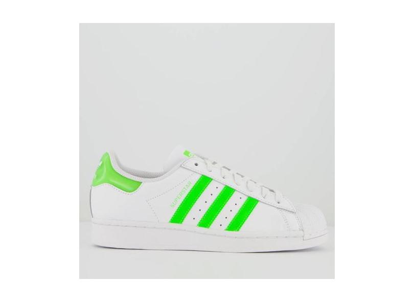 Tenis Adidas Superstar Feminino Branco E Verde com o Melhor Preco e no Zoom