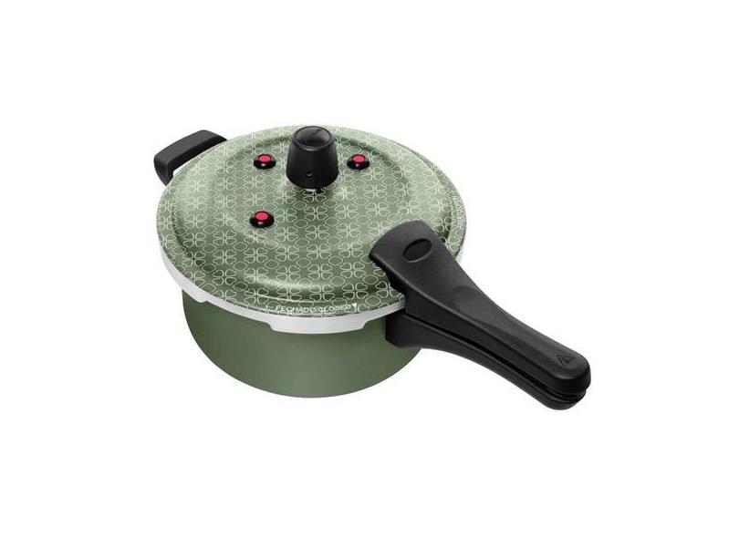 Panela De Pressão Antiaderente Fecho Externo 3 Litros Verde Patolux