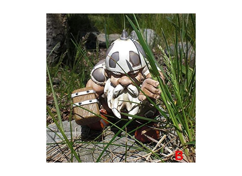 Statuetta Di Gnomo Vestri Intagliata Nel Legno: Statua Vichinga