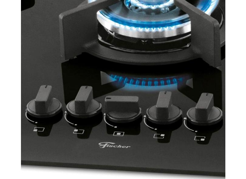 Cooktop Fischer 5Q TC Infinity 5 Bocas Acendimento Superautomático com