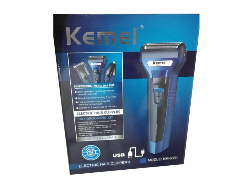 Maquina de barbear kemei 3 in 1 hair clippers KM-6331/ 6558 - bivolt