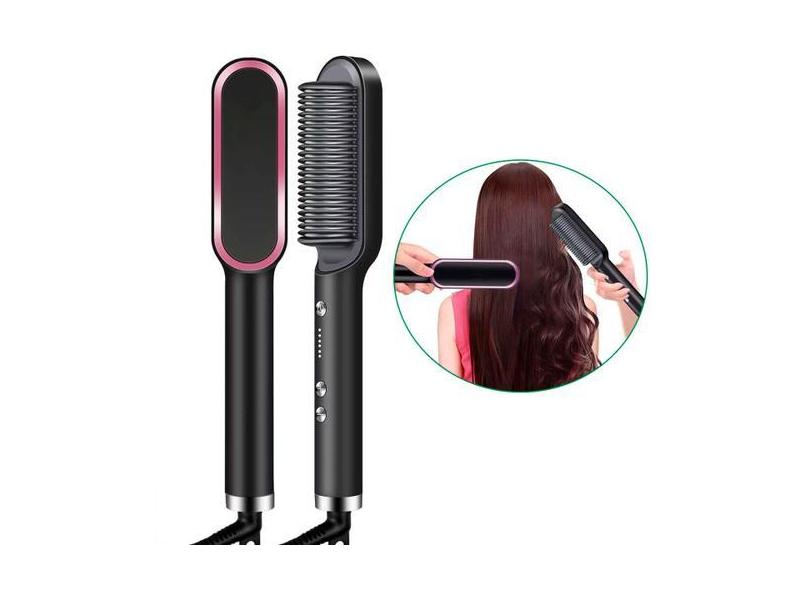 Escova 3 Em 1 Secadora Alisadora Cerâmica 110/220V Bivolt - Bivena