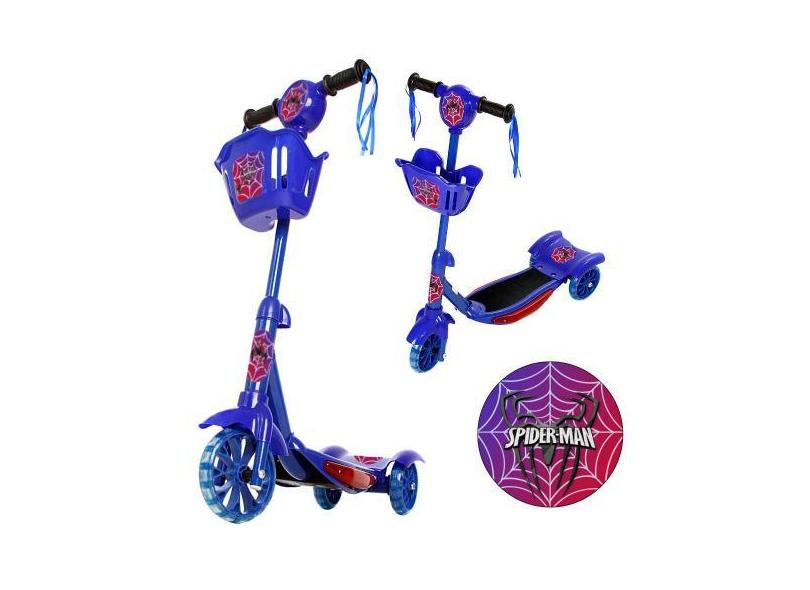 Patinete Homem Aranha Para Crianças Scooter 3 Rodas. - Toys 2U