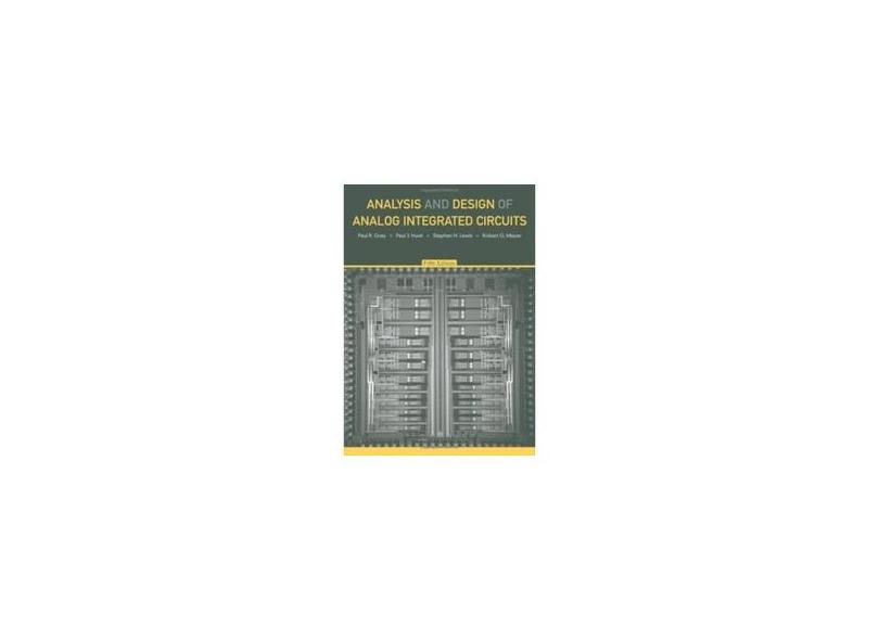 Analysis and Design of Analog Integrated Circuits - Capa Dura - 9780470245996