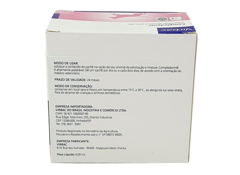 Complederm 8ml Virbac Suplemento Alimentar Cães e Gatos com o Melhor ...