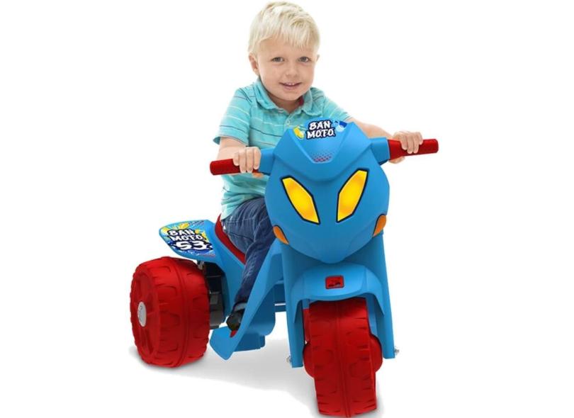 Moto Triciclo Eletrico Infantil Bandeirante Banmoto 6V Azul