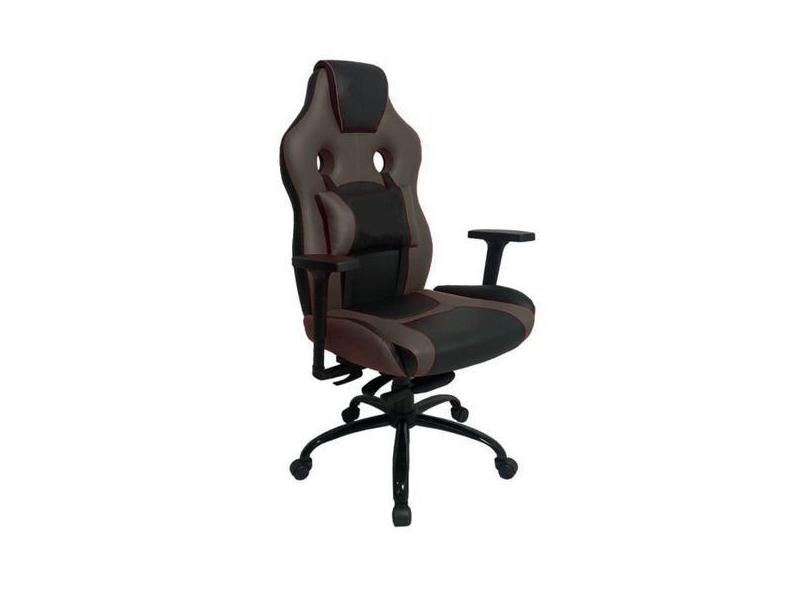 Cadeira Gamer Com Almofada Linha Gamer Racing Marrom - Design Office M