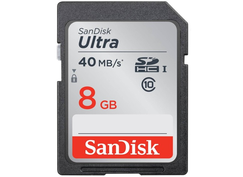 Cartão de Memória SDHC SanDisk Ultra 8 GB SDSDUN-008G-G46