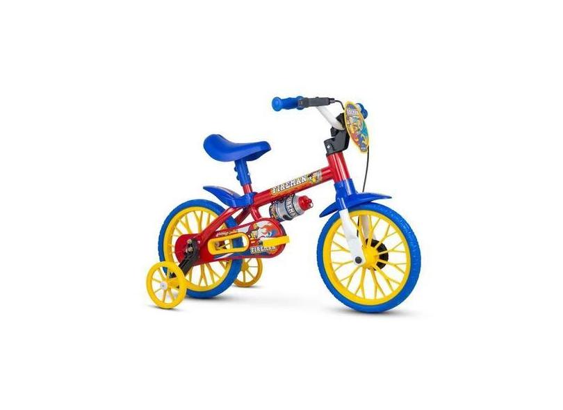 Bicicleta Aro 12 Fire Man Nathor a Partir de 3 Anos com Rodinhas, 12",
