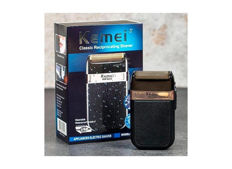 Barbeador Elétrico Shaver Kemei Km-2024 Bivolt P/ Acabamento - Relet