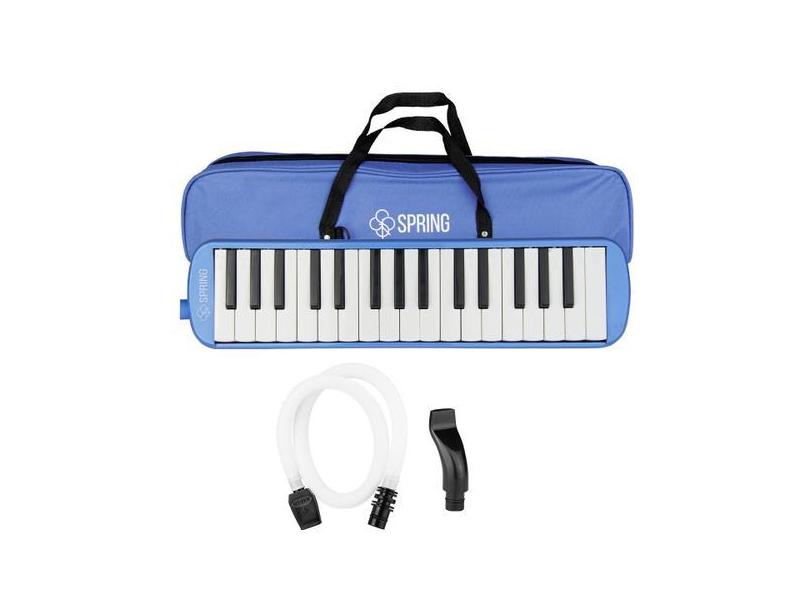 Escaleta Piânica Azul 32 Teclas Brancas + Capa Sg-32 Spring