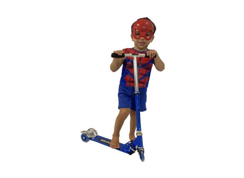 Patinete Dm Toys Radical 4455 Led Infantil + Fantasia Aranha