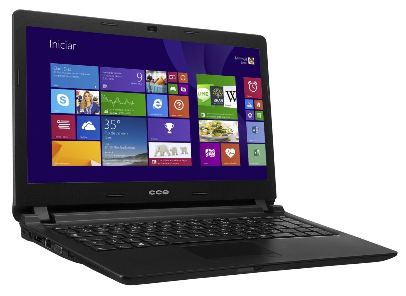 Notebook CCE Intel Core i3 3217U 4 GB de RAM HD 500 GB LED 14 " Windows 8 N345+