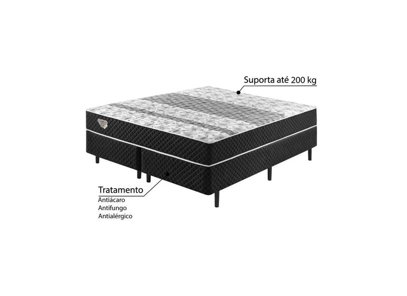Cama Box King com Colchão Soft Comfort Ecoflex