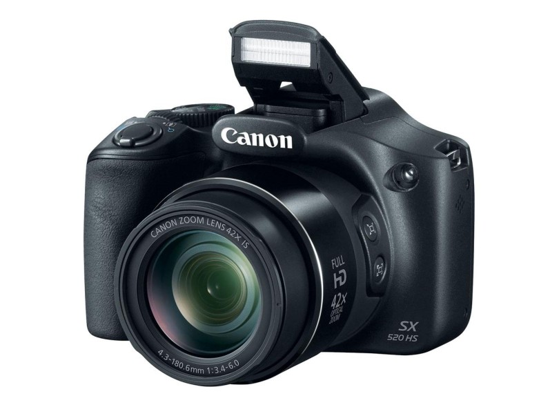 Câmera Digital Semiprofissional Canon PowerShot 16 MP Full HD SX520 HS