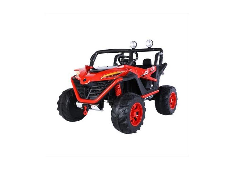 Carrinho Elétrico Infantil Vermelho 12V Tração 4 Rodas Rádio