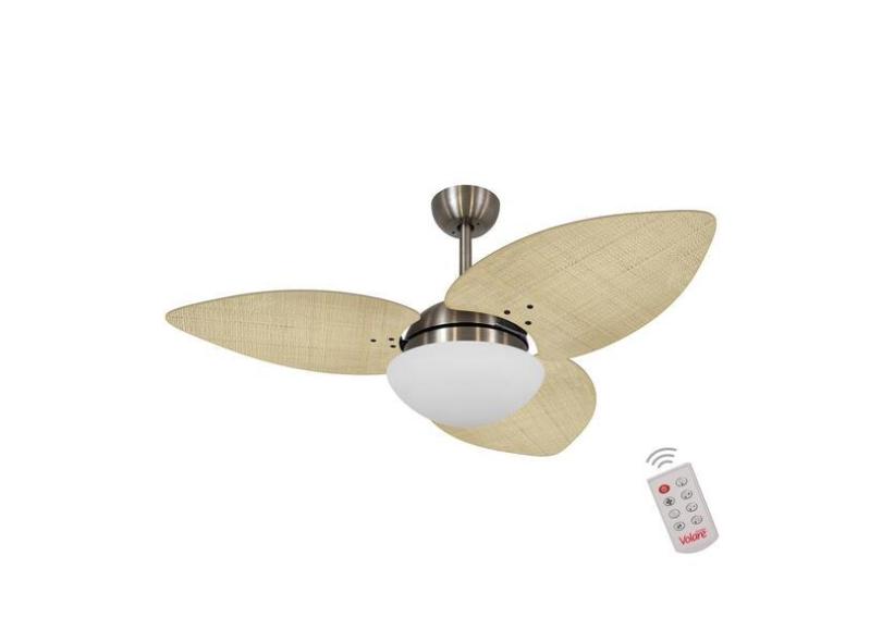 Ventilador De Teto Kovalski Bronze 3 P s Palmae Natural 220v
