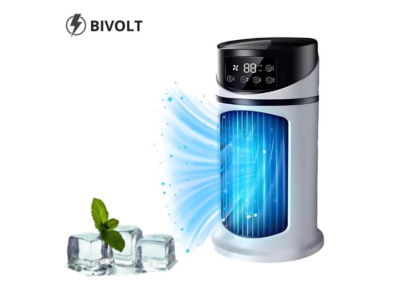 Ventilador Portátil de Mesa com Função de Resfriamento e Umidificação