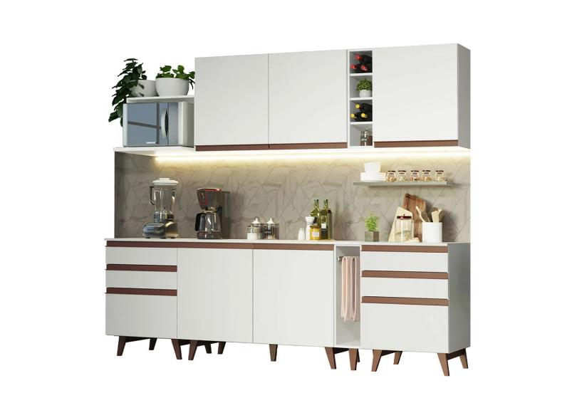 Cozinha Completa 6 Gavetas 5 Portas para Micro-ondas / Forno Reims 260006 Madesa