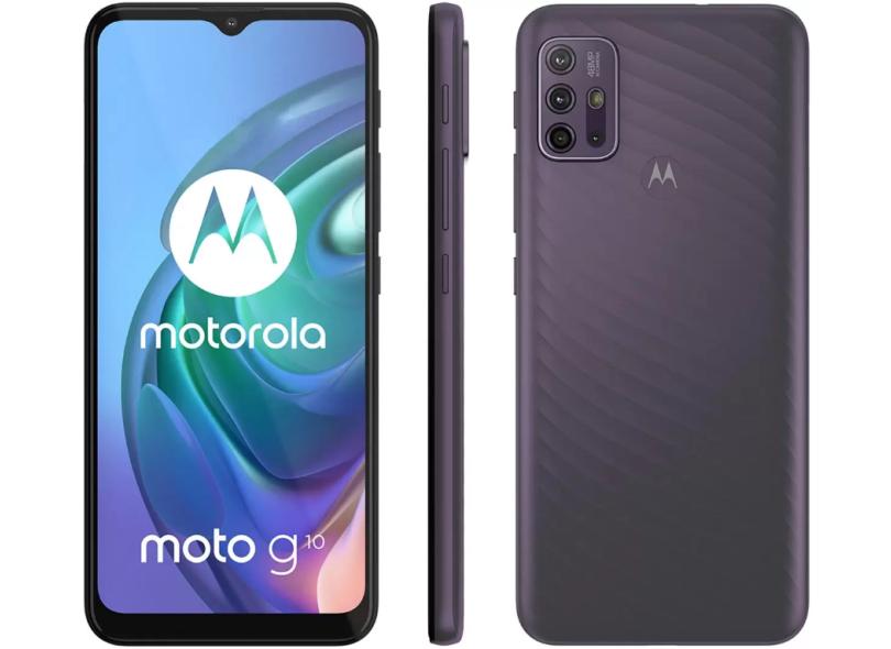 Smartphone Motorola Moto G G10 XT2127-2 4 GB RAM 4 GB 128GB Câmera Quádrupla Qualcomm Snapdragon 460 2 Chips Android 11