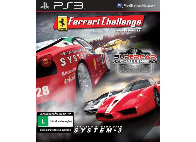 Jogo Ferrari Challenge e Absolute Car System 3 Playstation 3