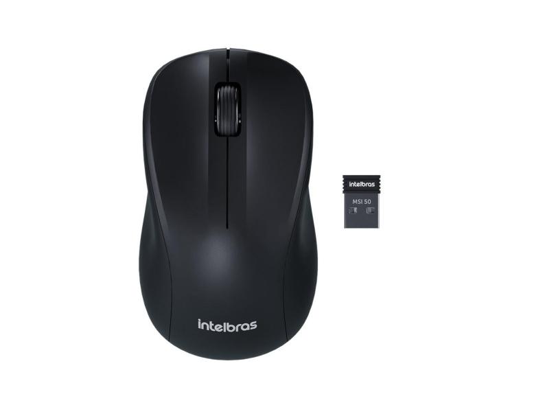 Mouse Sem fio Intelbras msi 50 Sensor Óptico 3 Botões