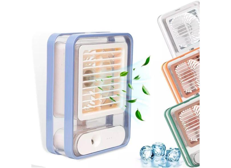 Ventilador USB Spray - 3 Velocidades - Umidificador LED