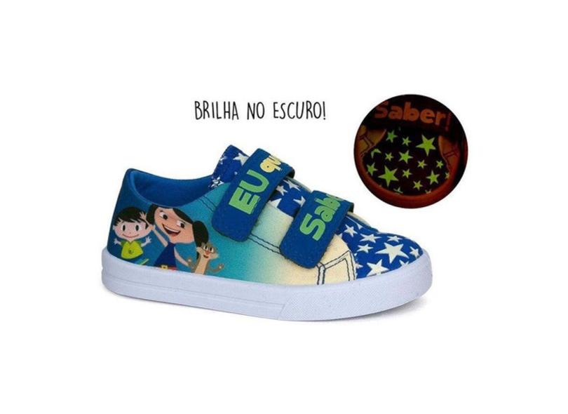 Tênis Infantil Show da Luna Baby Soft Nº25 Cor Azul Sugar Shoes