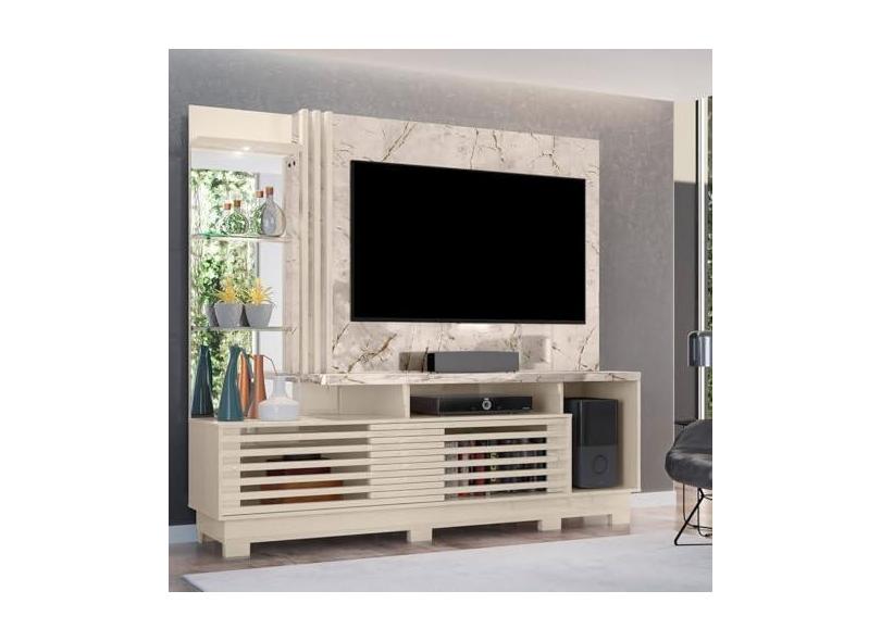 Home Theater para Tvs até 60 Pol Compés Frizz Plus Calacata/Off White