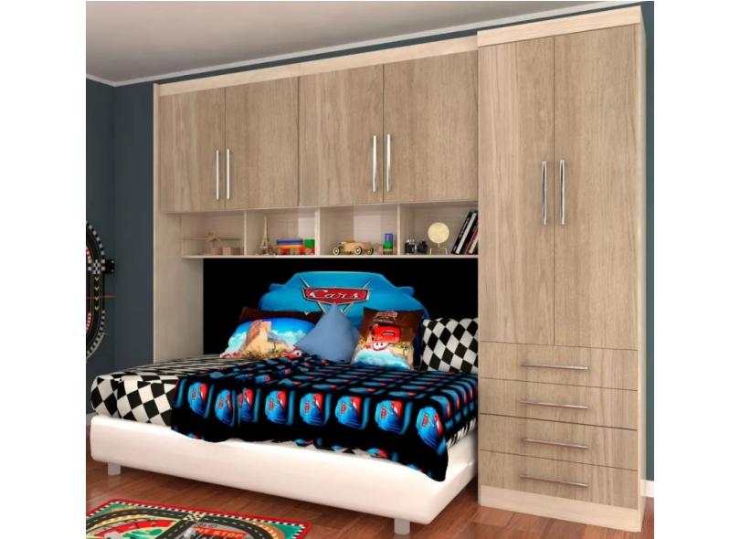 Guarda-Roupa Solteiro 6 Portas 4 Gavetas Modulado 099 Smart Eucamóveis