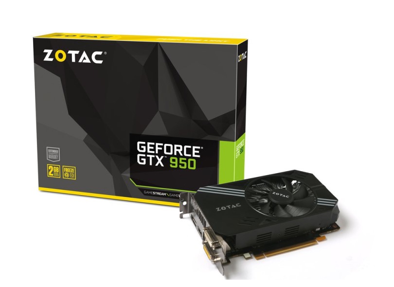 Placa de Video NVIDIA GeForce GTX 950 2 GB DDR5 128 Bits Zotac ZT-90601-10L
