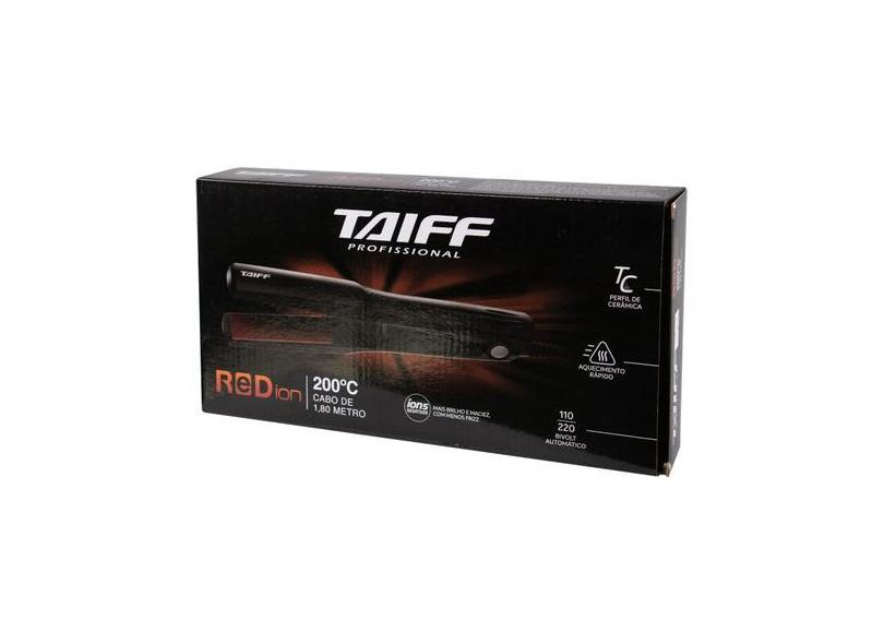 Prancha Para Cabelo Taiff Red Ion - 48/53W - 200C - Ceramica - Bivolt