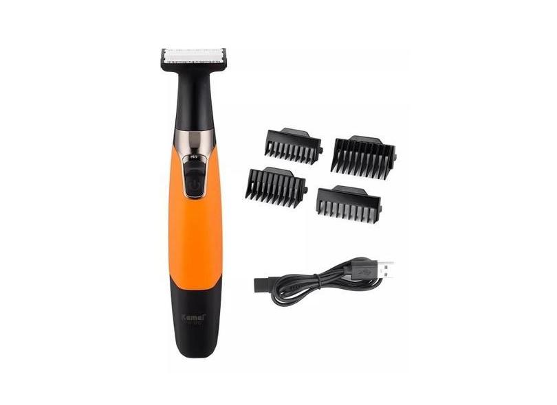 Aparelho De Barbear Eletrico A Prova D'agua Usb Profissional Km1910 -