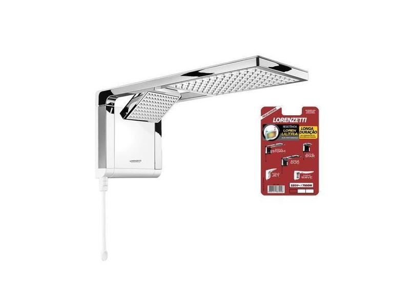Chuveiro Lorenzetti Acqua Duo Ultra Eletrônico Branco/Cromado 220V + R