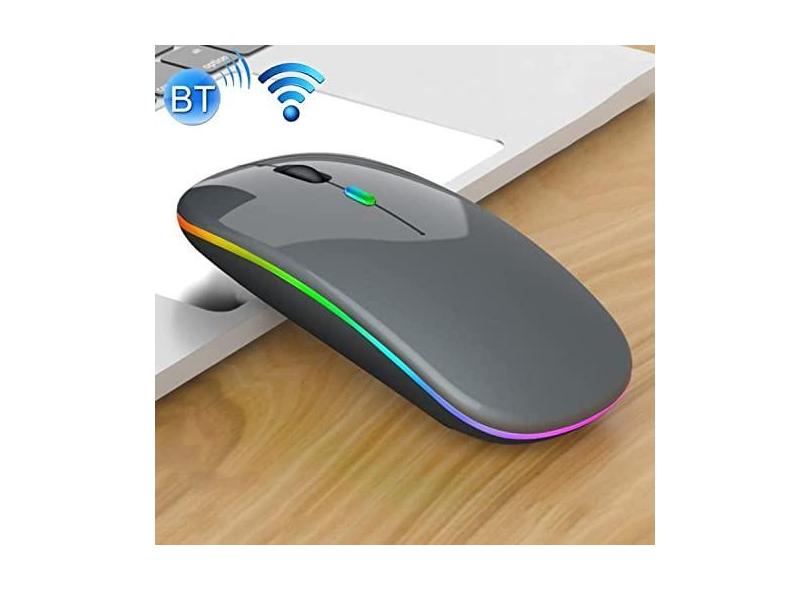 Acessórios dos componentes 3 chaves rgb iluminada silenciosa mouse silencioso bluetooth sem fio dual