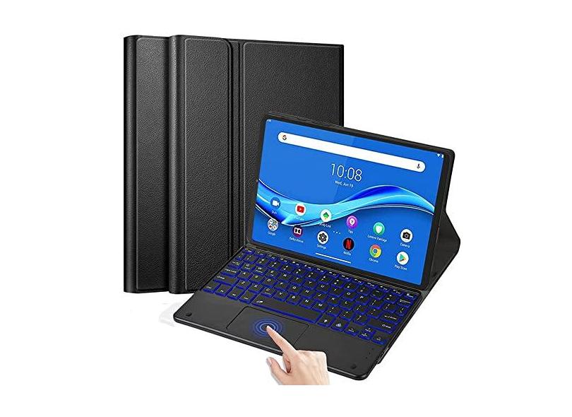 QYiiD Capa de teclado Touchpad retroiluminada para tablet Lenovo Tab M10 HD (2ª geração) TB-X306 2020 10,1 polegadas, teclado Bluetooth sem fio magneticamente removível para Lenovo Tab M10 HD de 10,1