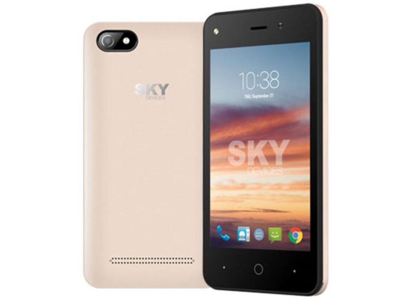 Smartphone Sky Platinum 4GB 4.0 2 Chips Android 6.0 (Marshmallow) 3G Wi-Fi