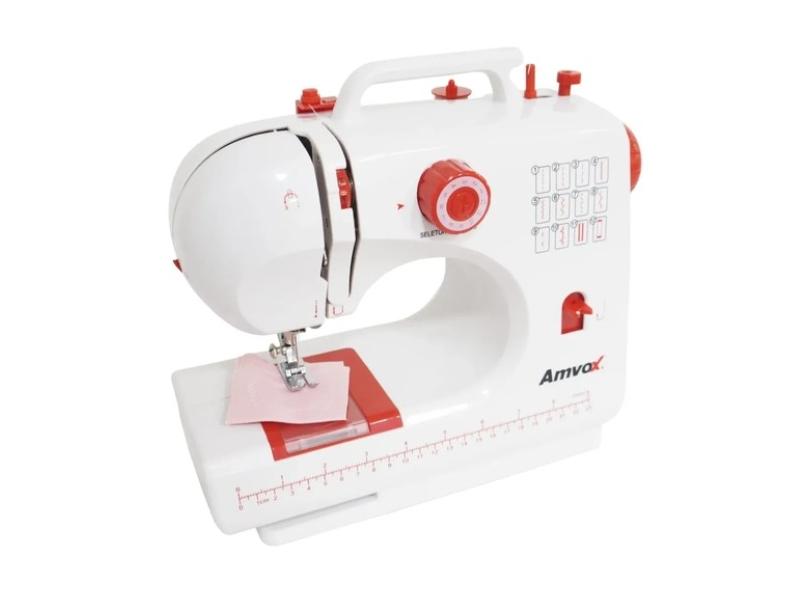 Máquina de Costura Doméstica Portátil Reta AMQ 012 - Amvox