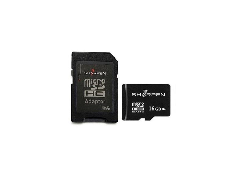 Cartão de Memória Micro SDHC com Adaptador Sharpen 16GB Classe 10
