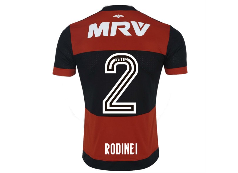 Camisa Torcedor Flamengo I 2017/18 Rodinei nº 2 Adidas