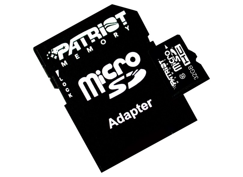 Cartão de Memória Micro SDHC com Adaptador Patriot LX Series 32 GB PSF32GMCSDHC10
