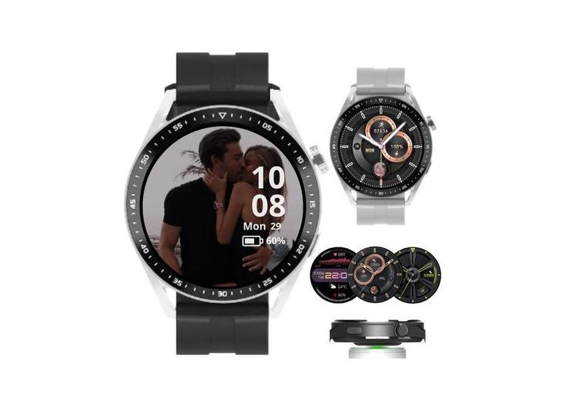 Relogio Smartwatch Inteligente Hw28 Branco Faz Chamadas Nfc Siri Foto 