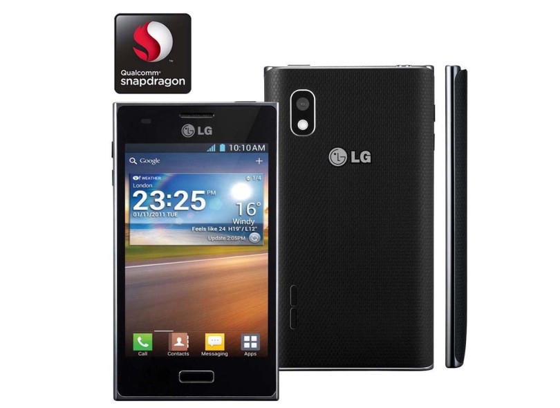 Smartphone LG Optimus L5 E612 Câmera 5,0 MP Desbloqueado 4 GB Android 4.0 (Ice Cream Sandwich) 3G Wi-Fi