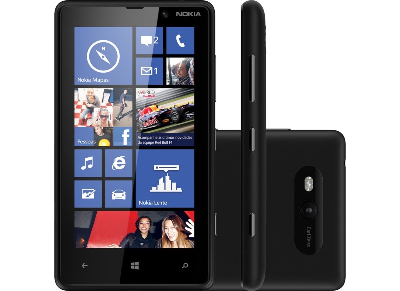 Smartphone Nokia Lumia 820 Câmera 8,0 MP 8GB Windows Phone 8 3G 4G Wi-Fi