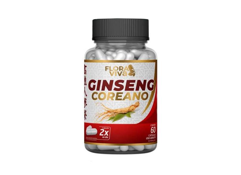 60 Caps Ginseng Puro Natural 500Mg - Floraviva
