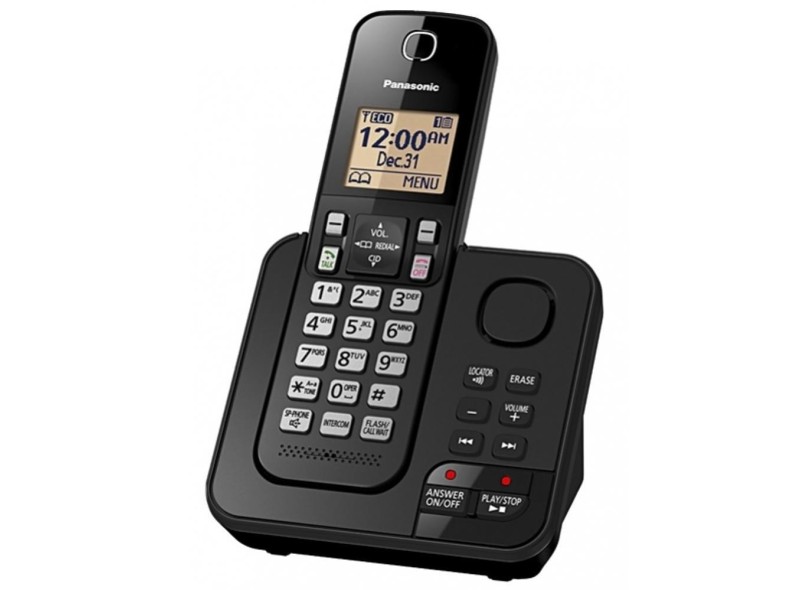 Telefone sem Fio Panasonic Secretaria Eletrônica KX-TGC360