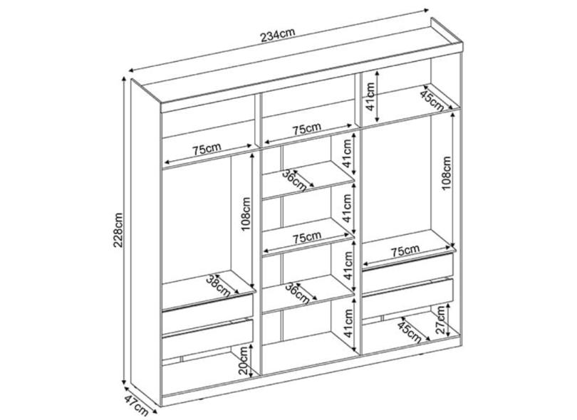 Guarda-Roupa Casal 6 Portas 4 Gavetas Capital Demóbile
